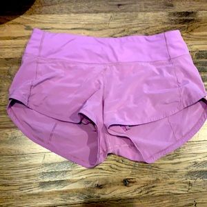 Purple Lululemon shorts size 4